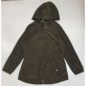 Athletic Collection Windbreaker Jacket Women's XL Army Green Light Weight Hooded